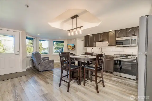 Full apartment on lower level has outdoor entrance
