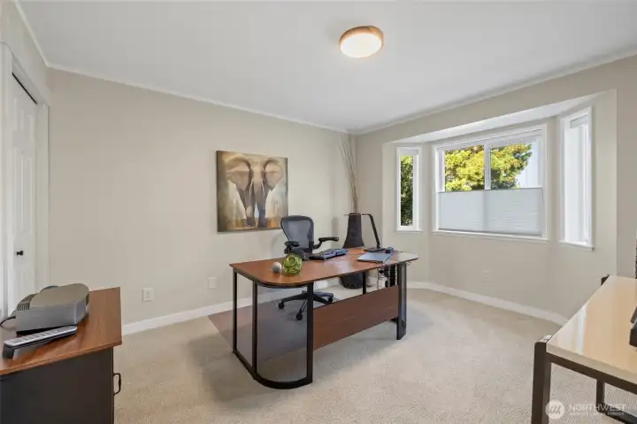 New Berber carpet with memory foam padding in both guest rooms & top/down shades