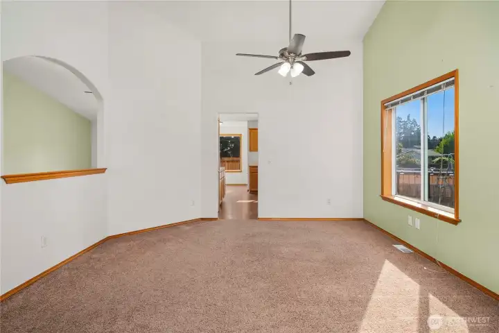 Dining room off kitchen makes entertaining a breeze.