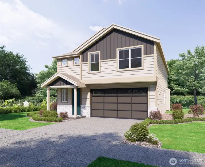 Plans & elevations are artist renderings only; may not accurately represent the actual condition of a home as constructed.  May contain options, colors, or features which are not standard.