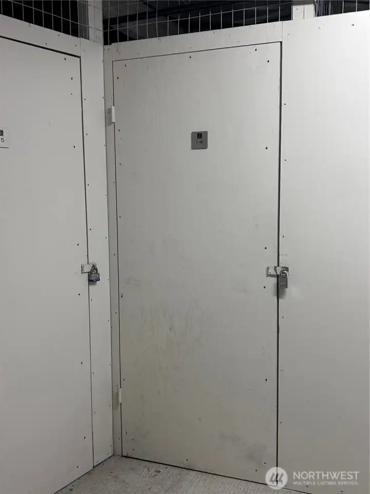 One of two large storage lockers which come with condo.