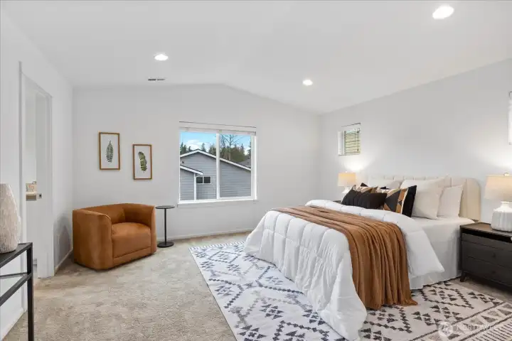 Large Primary Bedroom with en suite to relax and have your own retreat!