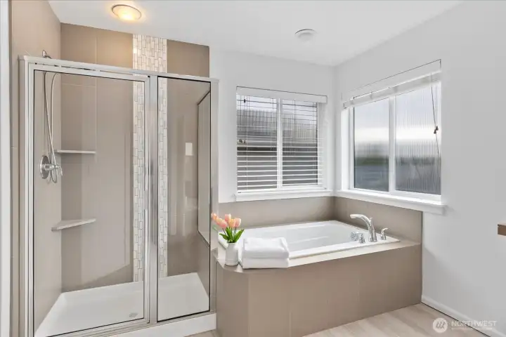 Enjoy unwinding in your soaking tub!