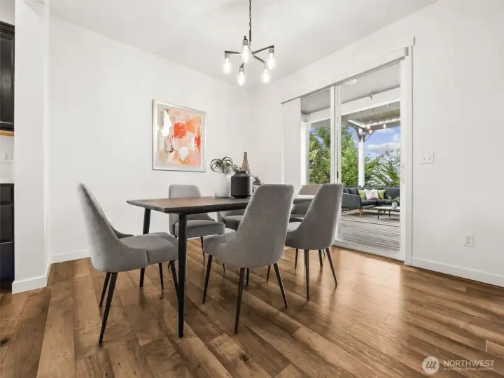 Dinning room for evening dinners or holiday gatherings.