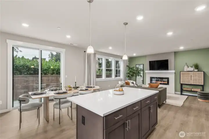 Open and spacious - South facing back yard!