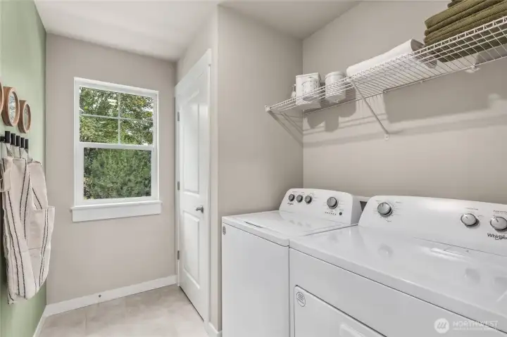 Washer and dryer included - love this window bringing in extra light!