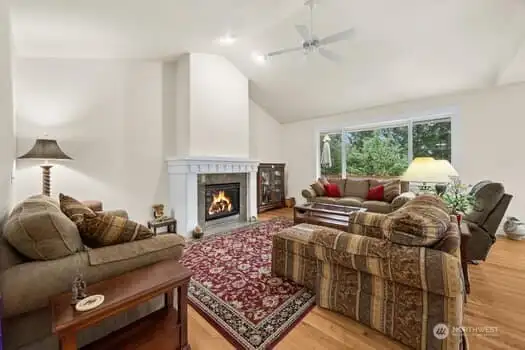 Main Floor Livingroom with gas fireplace.