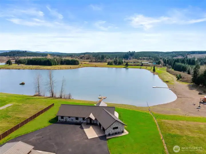 Bass fishing from your private dock and beach