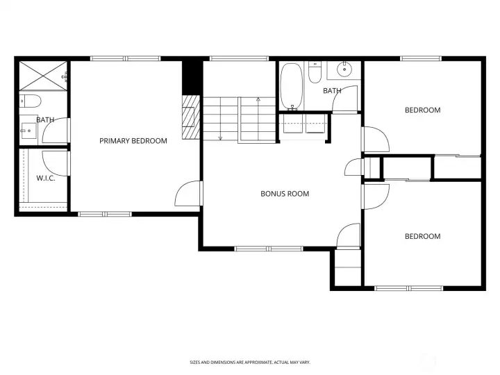 upstairs
