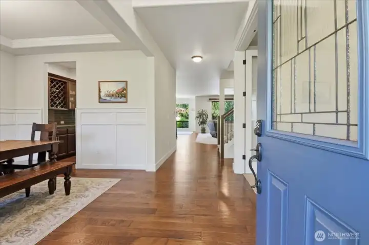 Formal entry with high ceilings