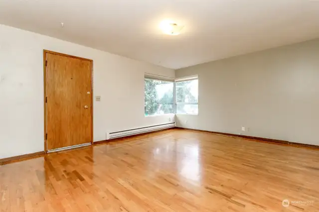 Large open living room.