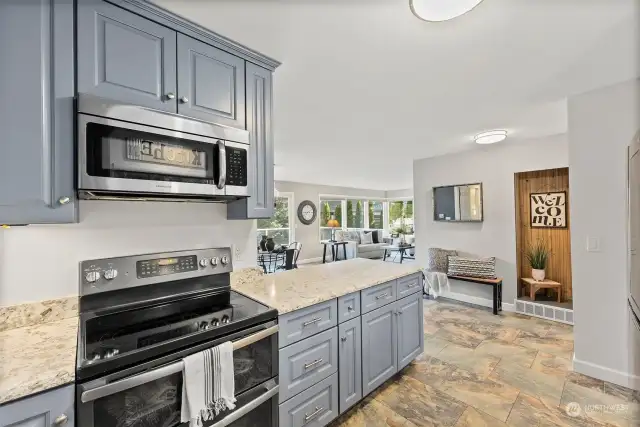 Kitchen Leading to Dining/living room