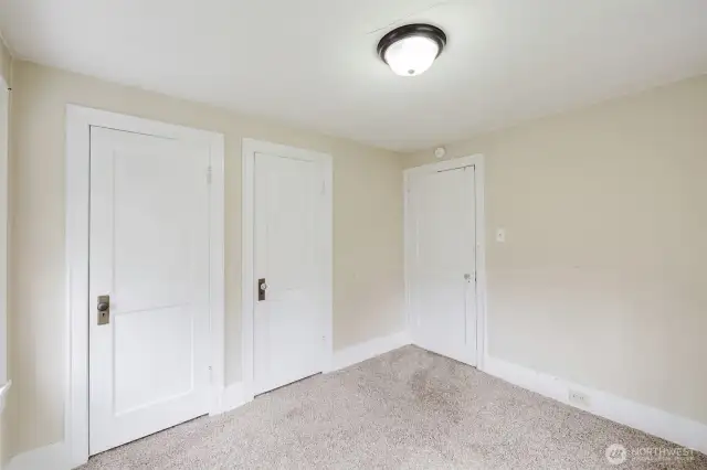 Second bedroom with double closets.