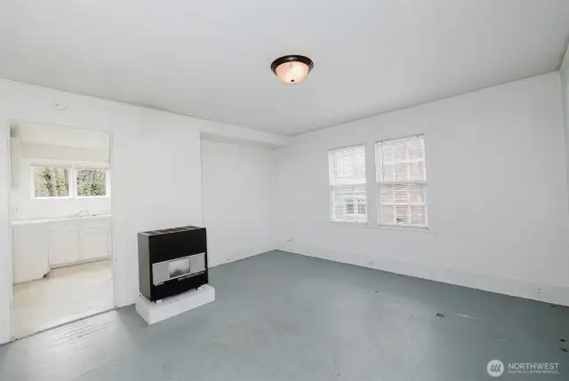 Living room towards the kitchen