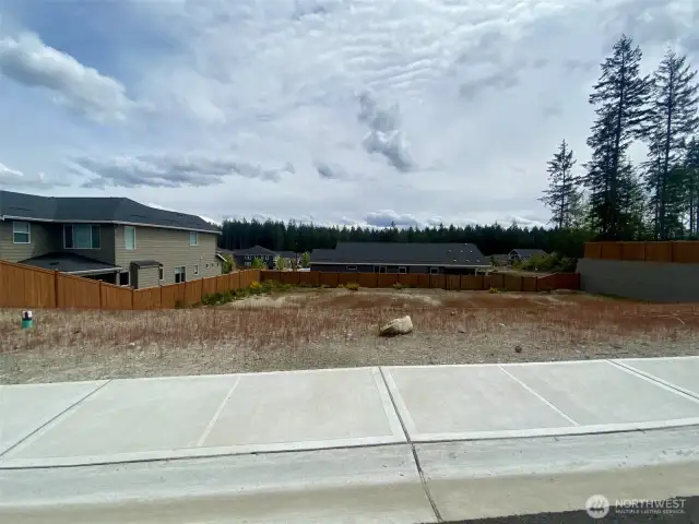 Actual homesite where home will be built.
