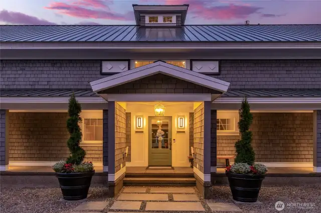 front door night shot