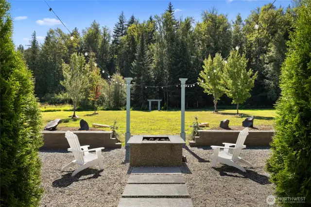firepit backyard area