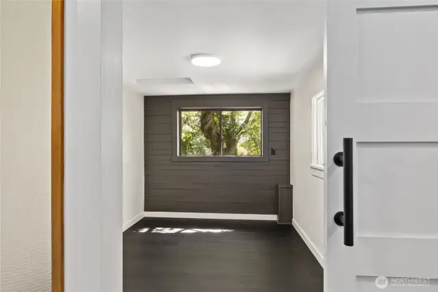 The office is a bonus with its views to the southwest and barn door for privacy