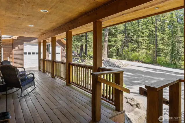 BIG charming covered front porch has main entry & also the secondary direct into the mudroom.