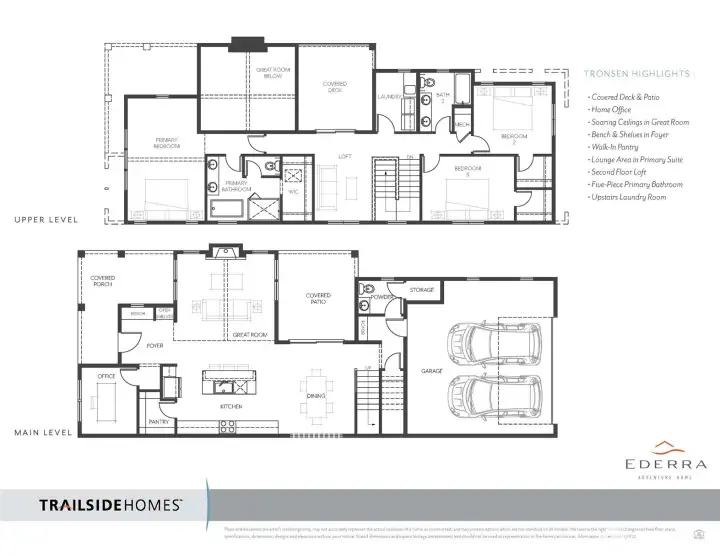 As the newest PNW master-planned community, enjoy 200+ acres of open space, trails & the Coal Trax Mt Bike Park. Soaring ceilings in the great roommake each day worthy of celebration & open floorplan appeals to entertaining. Covered deck & patio. Southern-facing homesites range from the mid600s- 900ks. Enjoy a variety of innovative & distinctive new home options with the best all-season recreation just moments away! Built for the future,indulge in a retreat just 90-min to Seattle. Plans and elevations are artist’s renderings only, may not accurately represent the actual condition of a home asconstructed and may also contain options and upgrades which are not included in the sale. Trailside Homes reserves the right to make changes to the floorplan, specifications, dimensions, design and elevations without prior notice. Stated dimensions and square footage are estimated and should not be usedas representations of the home’s actual size.