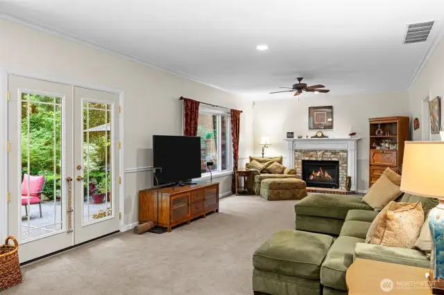 Spacious family room with easy access to your outdoor living space!