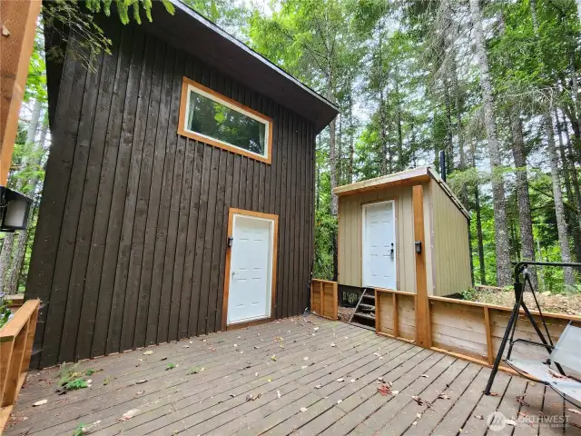 tiny home and storage shed