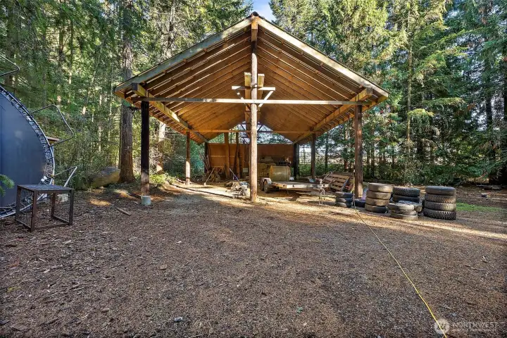 Amazing RV parking or perhaps frame it in and have a barn?