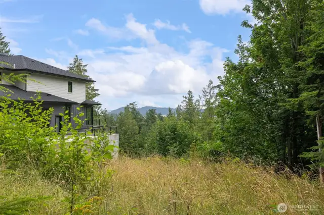 Looking down on the property.