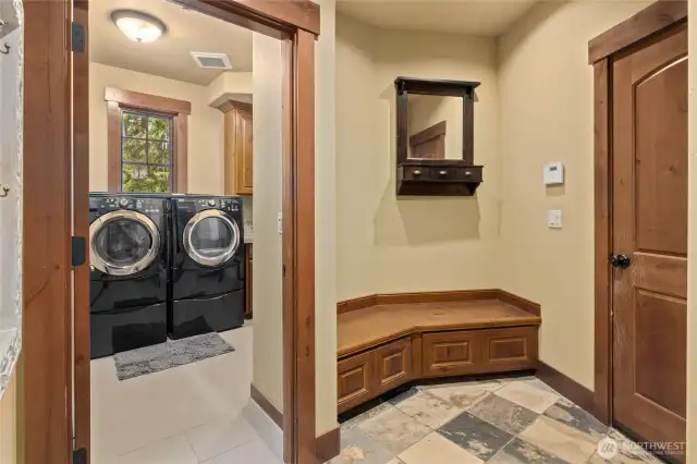 Mud Room and Laundry off garage