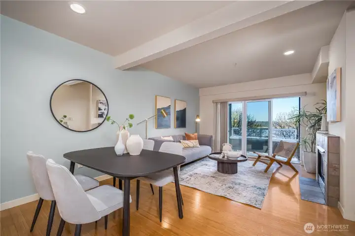 Bamboo flooring is hearty and in great shape