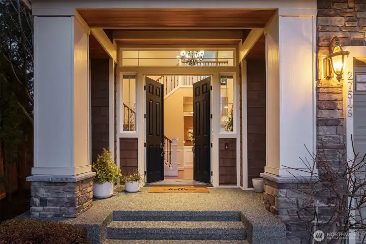 Elegant entry for you and your guests.