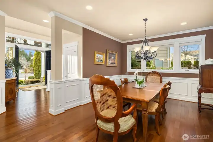 The beautiful formal dining room.