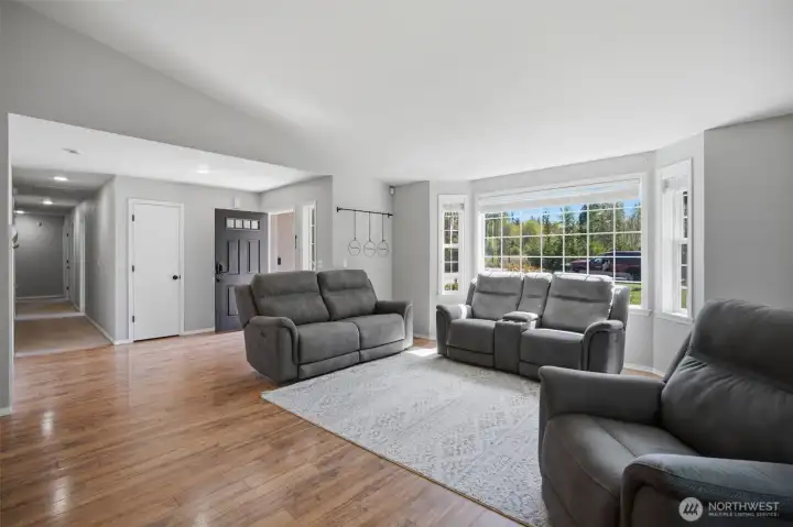 spacious family room