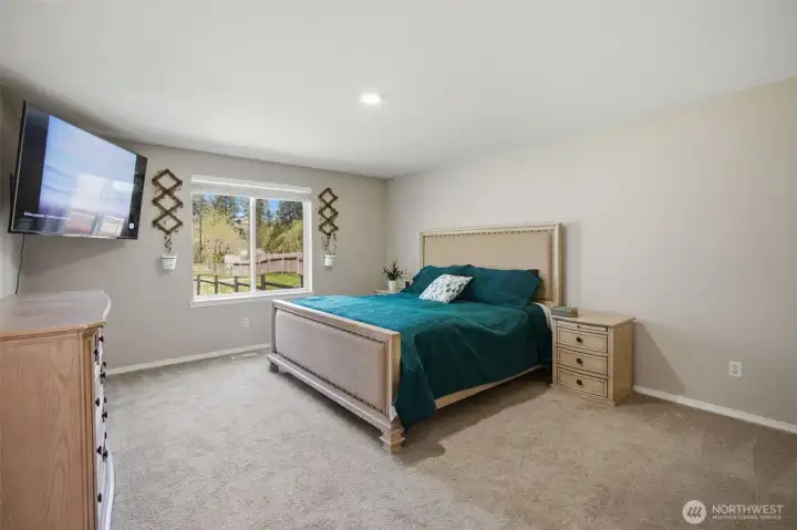 Lots of space and overlooks back acreage
