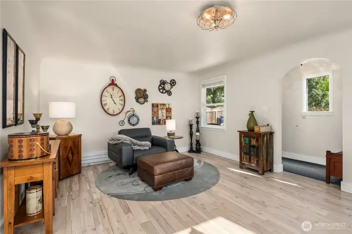 Front room and entrance on right.