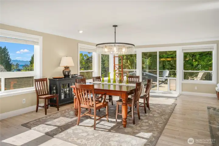 Dining and Great Room can flow out onto the deck.
