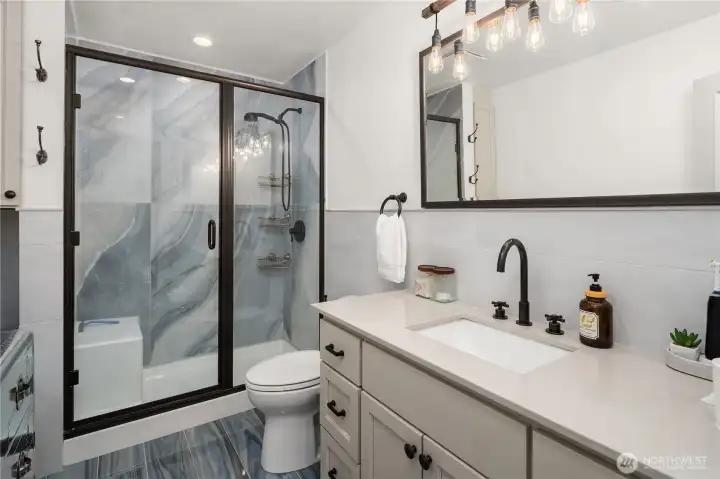 Main floor bath is beautiful.