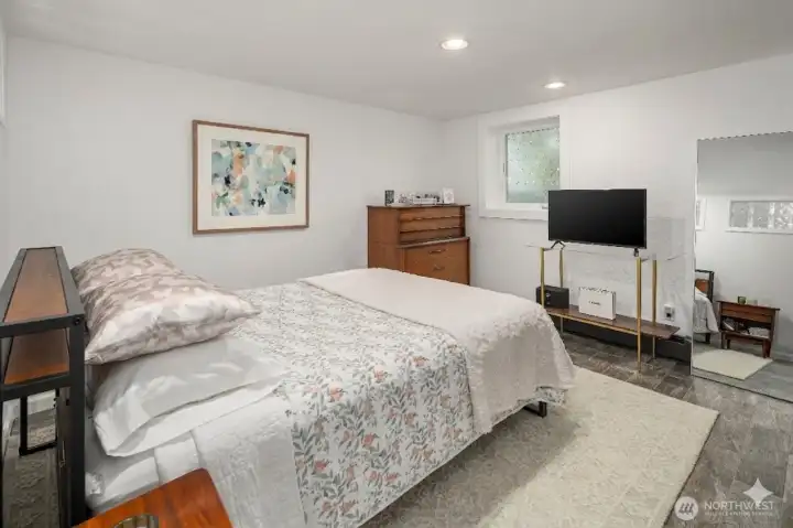 Basement bedroom is a nice space as well.