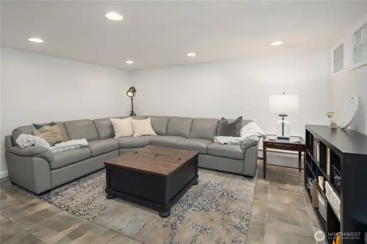 Relax in basement rec room away from the other levels.