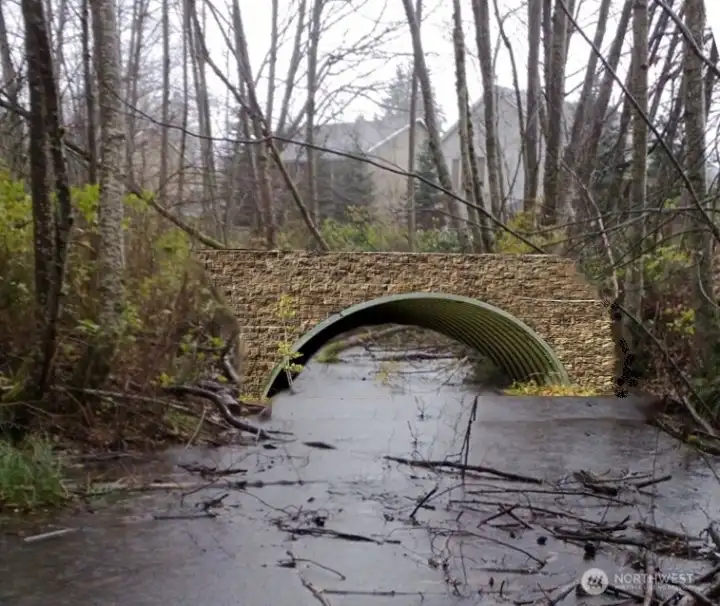 Conceptual rendering of bridge driveway at property entrance to home site
