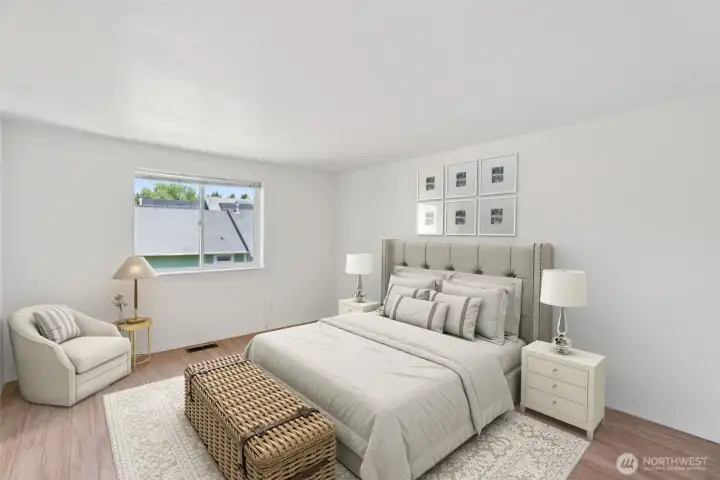 Staged Primary Bedroom