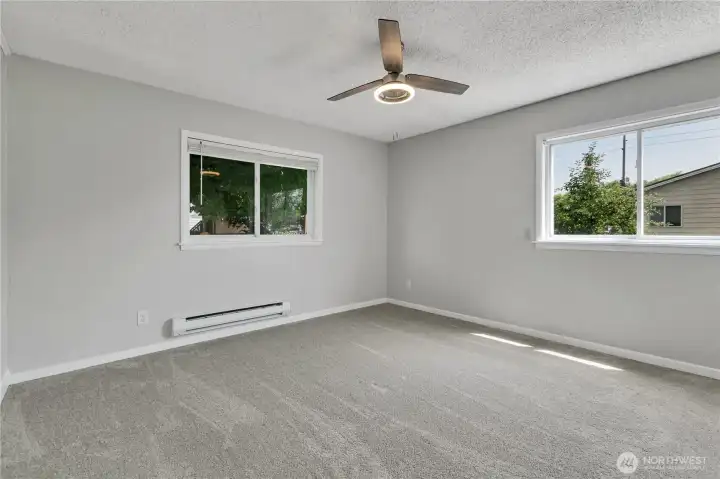 Light-filled main floor bedroom.