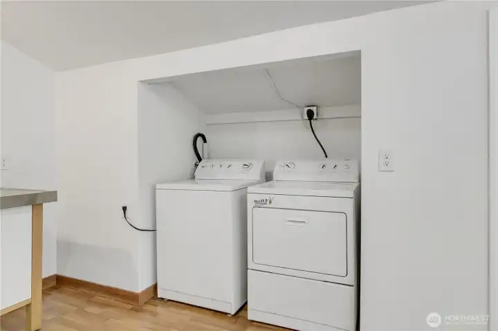 Dedicated laundry area.