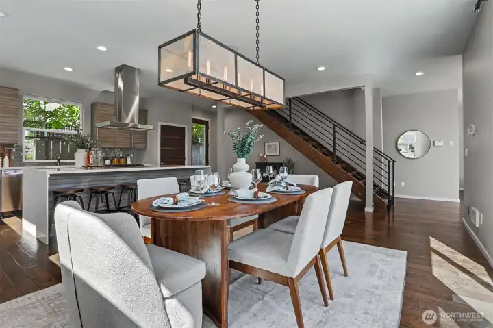 The open floorplan and high ceilings help emphasize all the natural light. The open floorplan and high ceilings help emphasize all the natural light.