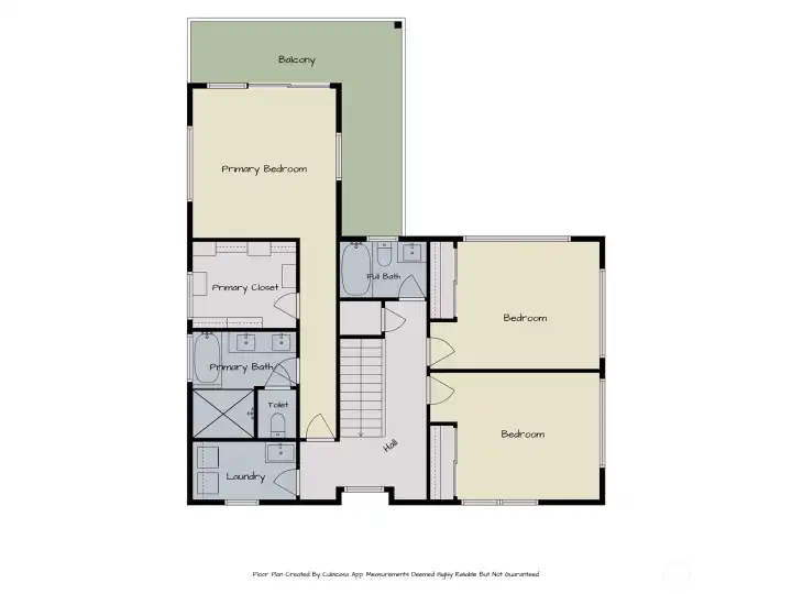 Upper level floor plan. Upper level floor plan.
