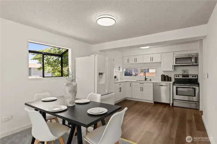 Open Layout includes dinning + kitchen