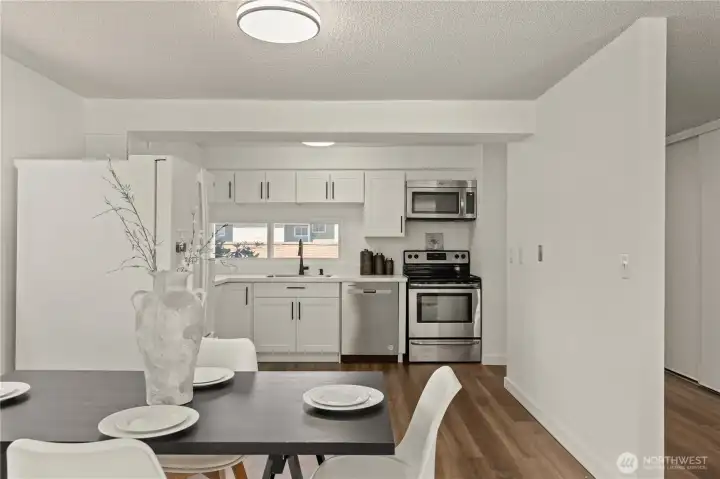 Open Layout includes dinning + kitchen