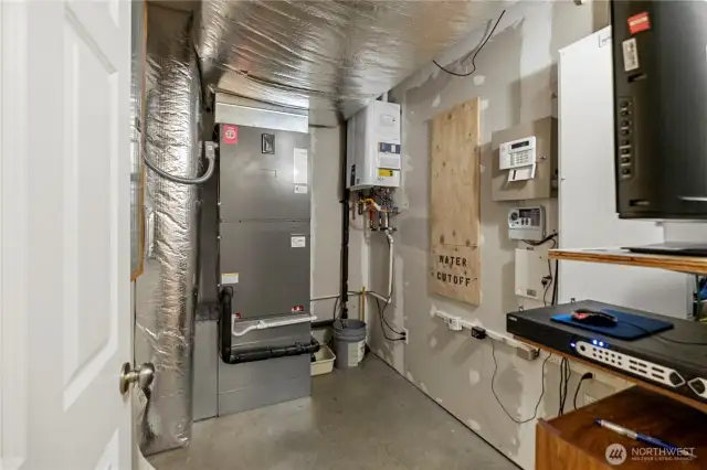 Systems room in basement