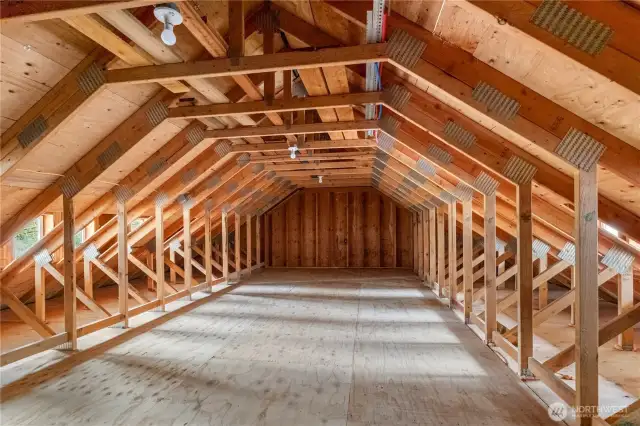 Great storage area in garage.