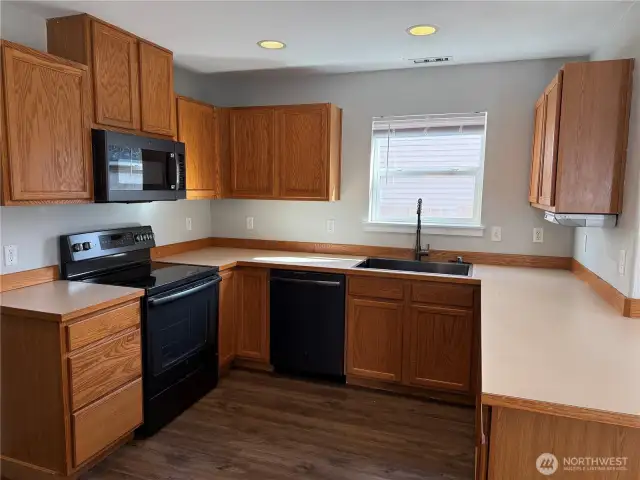 Kitchen with updated sink and appliances